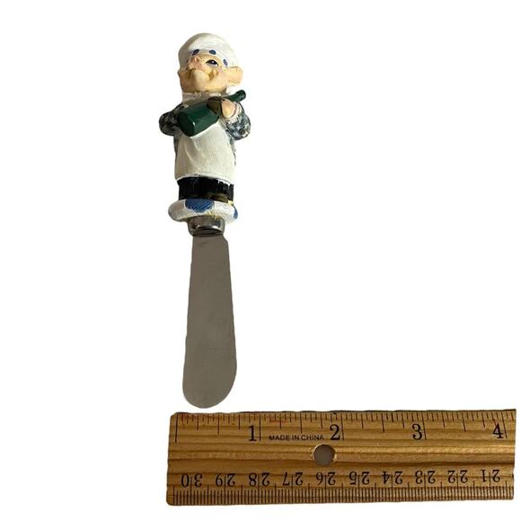 Department 56 Pig Chef Cheese Spreader Green Butter Knives Set of 4 Table Decor - Picture 16 of 16